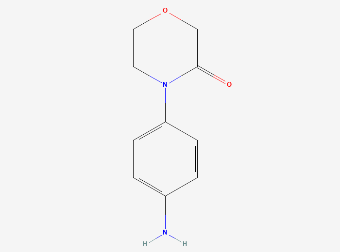 2D chemical structure for 4-(4-Aminophenyl)morpholin-3-one