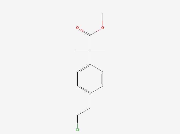 2D chemical structure for Methyl 2-(4-(2-chloroethyl)phenyl)-2-methylpropanoate